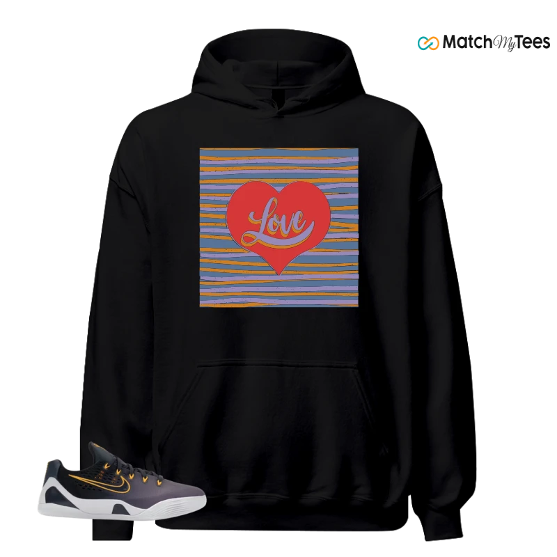 NIKE KOBE 9 EM LOW FADE (GS) SNEAKER/THUNDER BLUE/LASER ORANGE/FOOTBALL GREY/DAYBREAK matching Hoodie