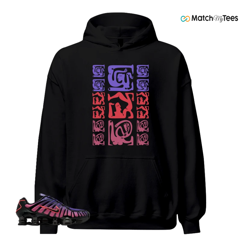 NIKE SHOX TL COURT PURPLE METALLIC BLACK SNEAKER Matching Tees hoodie