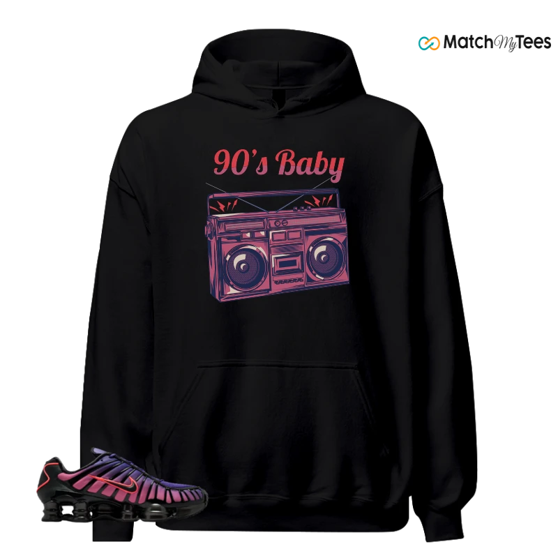 NIKE SHOX TL COURT PURPLE METALLIC BLACK SNEAKER Matching Tees hoodie