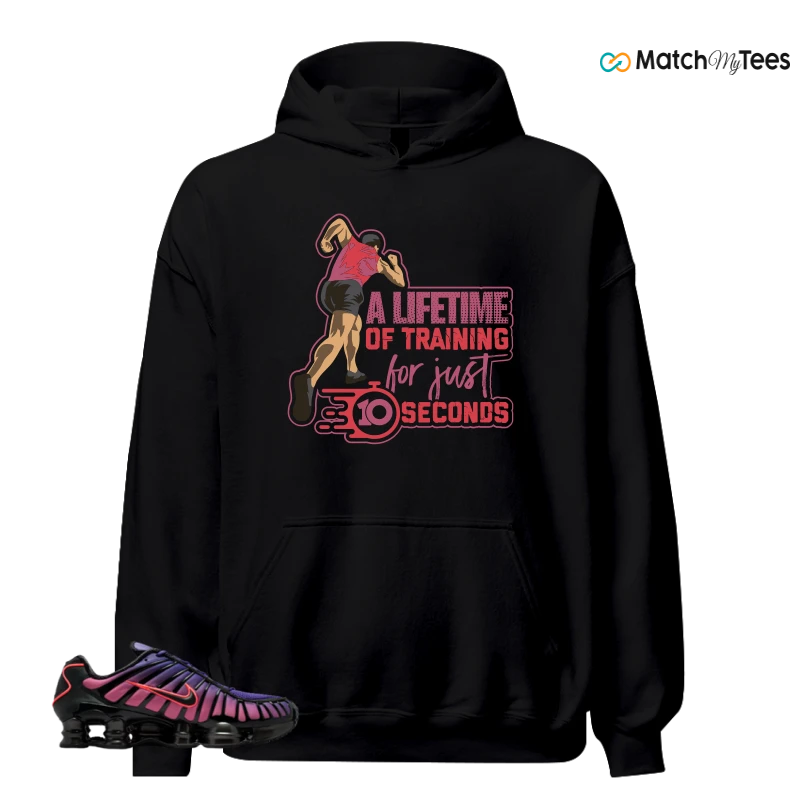 NIKE SHOX TL COURT PURPLE METALLIC BLACK SNEAKER Matching Tees hoodie