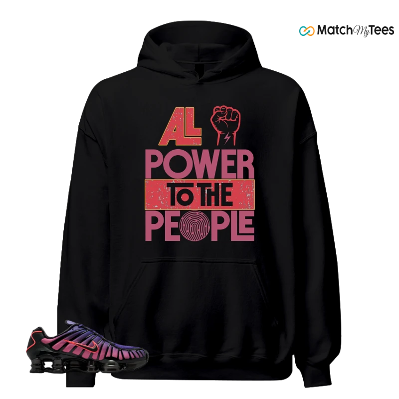 NIKE SHOX TL COURT PURPLE METALLIC BLACK SNEAKER Matching Tees hoodie
