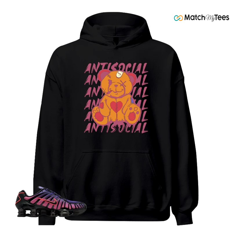 NIKE SHOX TL COURT PURPLE METALLIC BLACK SNEAKER Matching Tees hoodie