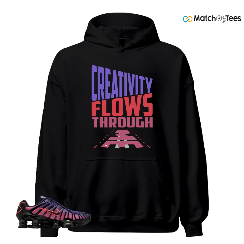 NIKE SHOX TL COURT PURPLE METALLIC BLACK SNEAKER Matching Tees hoodie