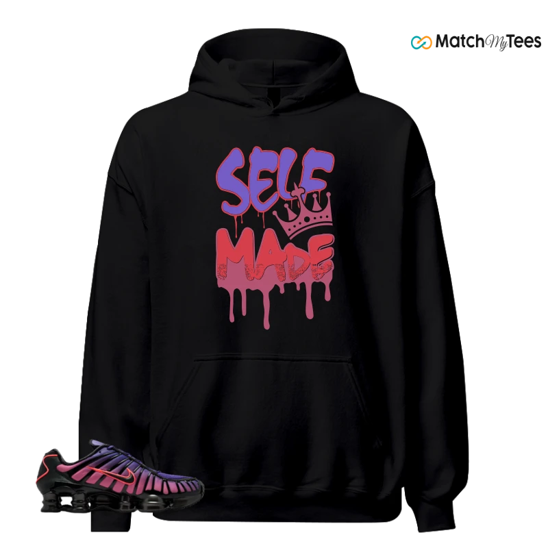 NIKE SHOX TL COURT PURPLE METALLIC BLACK SNEAKER Matching Tees hoodie