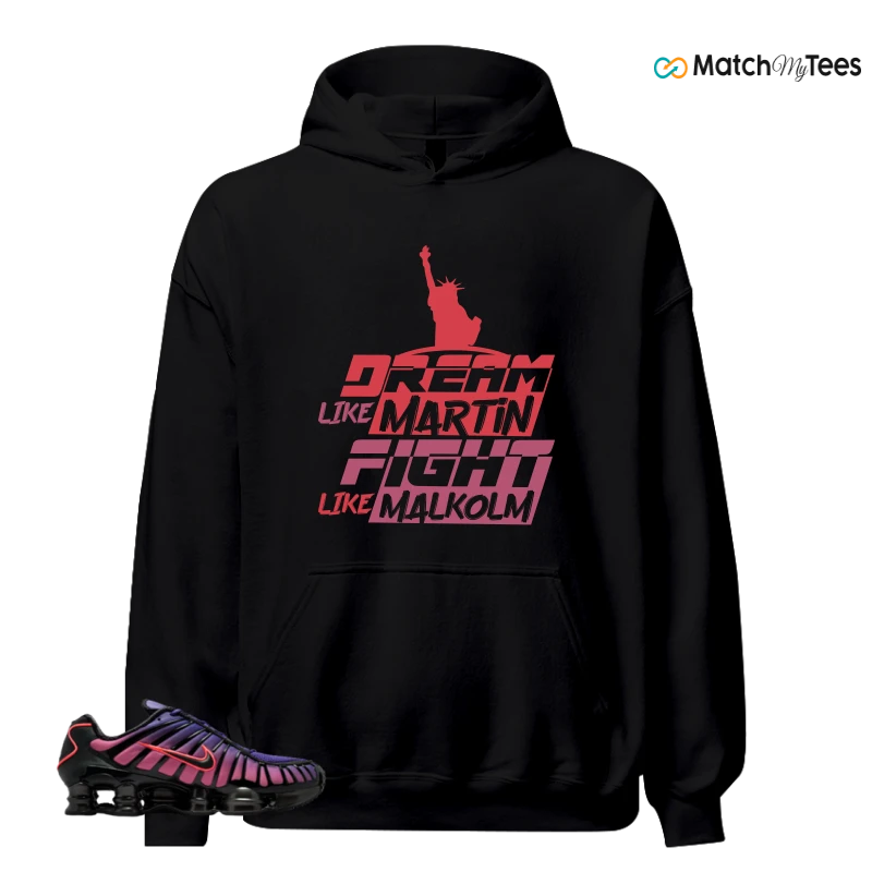 NIKE SHOX TL COURT PURPLE METALLIC BLACK SNEAKER Matching Tees hoodie