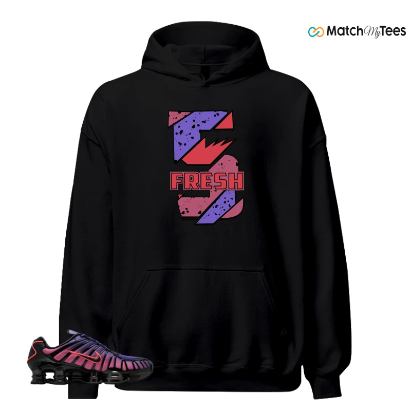 NIKE SHOX TL COURT PURPLE METALLIC BLACK SNEAKER Matching Tees hoodie