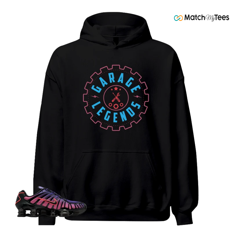NIKE SHOX TL COURT PURPLE METALLIC BLACK SNEAKER Matching Tees hoodie