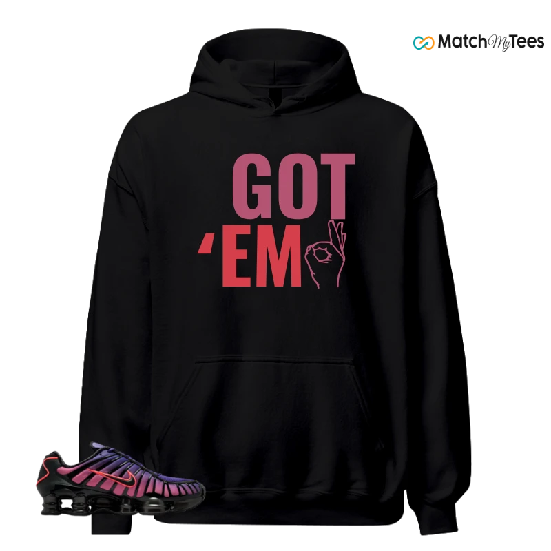 NIKE SHOX TL COURT PURPLE METALLIC BLACK SNEAKER Matching Tees hoodie