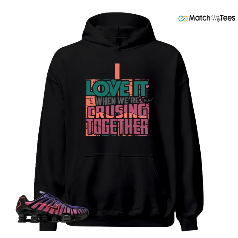 NIKE SHOX TL COURT PURPLE METALLIC BLACK SNEAKER Matching Tees hoodie