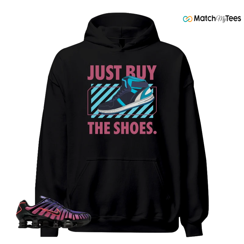NIKE SHOX TL COURT PURPLE METALLIC BLACK SNEAKER Matching Tees hoodie