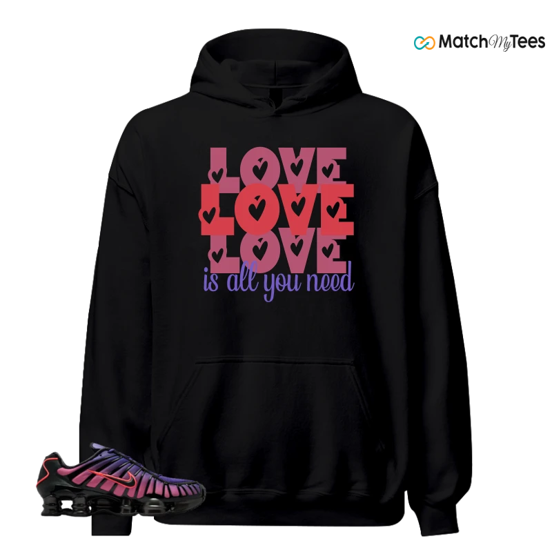 NIKE SHOX TL COURT PURPLE METALLIC BLACK SNEAKER Matching Tees hoodie