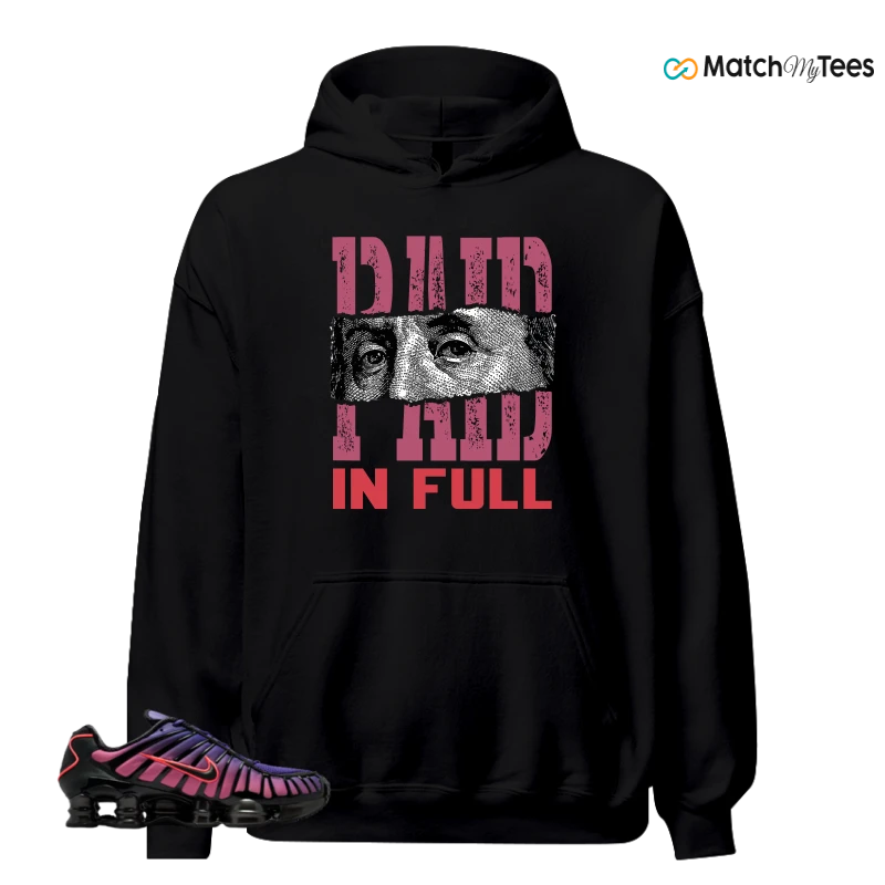 NIKE SHOX TL COURT PURPLE METALLIC BLACK SNEAKER Matching Tees hoodie