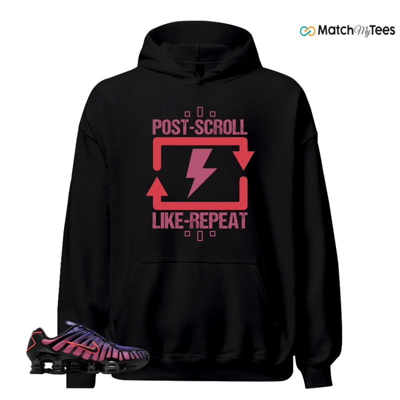 NIKE SHOX TL COURT PURPLE METALLIC BLACK SNEAKER Matching Tees hoodie
