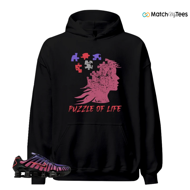 NIKE SHOX TL COURT PURPLE METALLIC BLACK SNEAKER Matching Tees hoodie