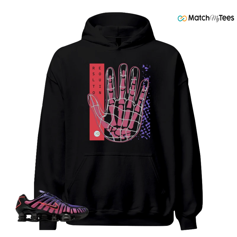 NIKE SHOX TL COURT PURPLE METALLIC BLACK SNEAKER Matching Tees hoodie