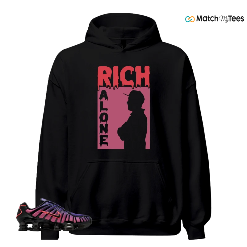 NIKE SHOX TL COURT PURPLE METALLIC BLACK SNEAKER Matching Tees hoodie