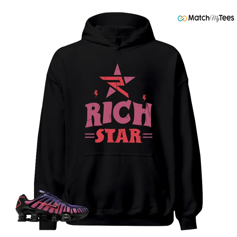 NIKE SHOX TL COURT PURPLE METALLIC BLACK SNEAKER Matching Tees hoodie