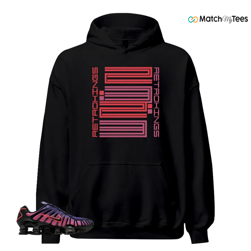 NIKE SHOX TL COURT PURPLE METALLIC BLACK SNEAKER Matching Tees hoodie
