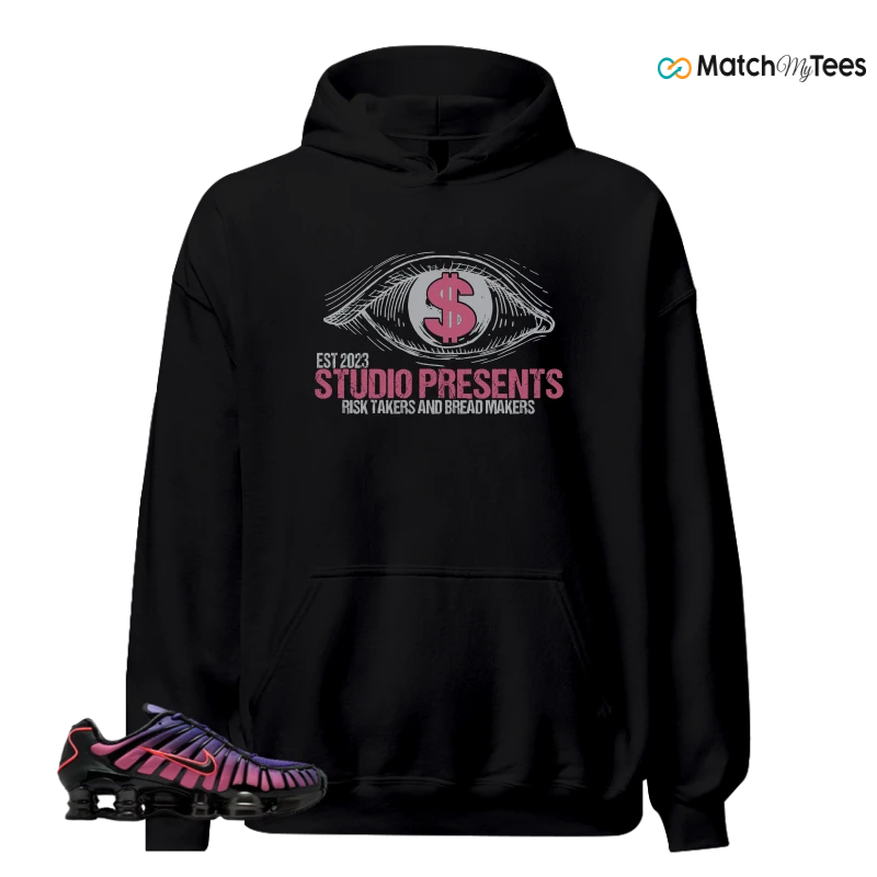 NIKE SHOX TL COURT PURPLE METALLIC BLACK SNEAKER Matching Tees hoodie