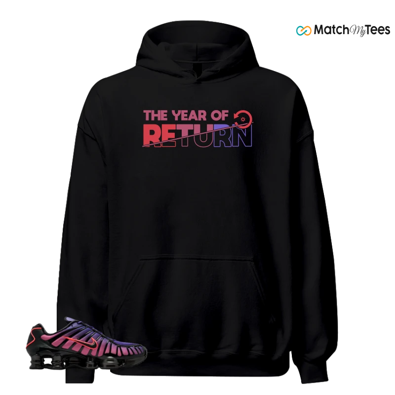 NIKE SHOX TL COURT PURPLE METALLIC BLACK SNEAKER Matching Tees hoodie