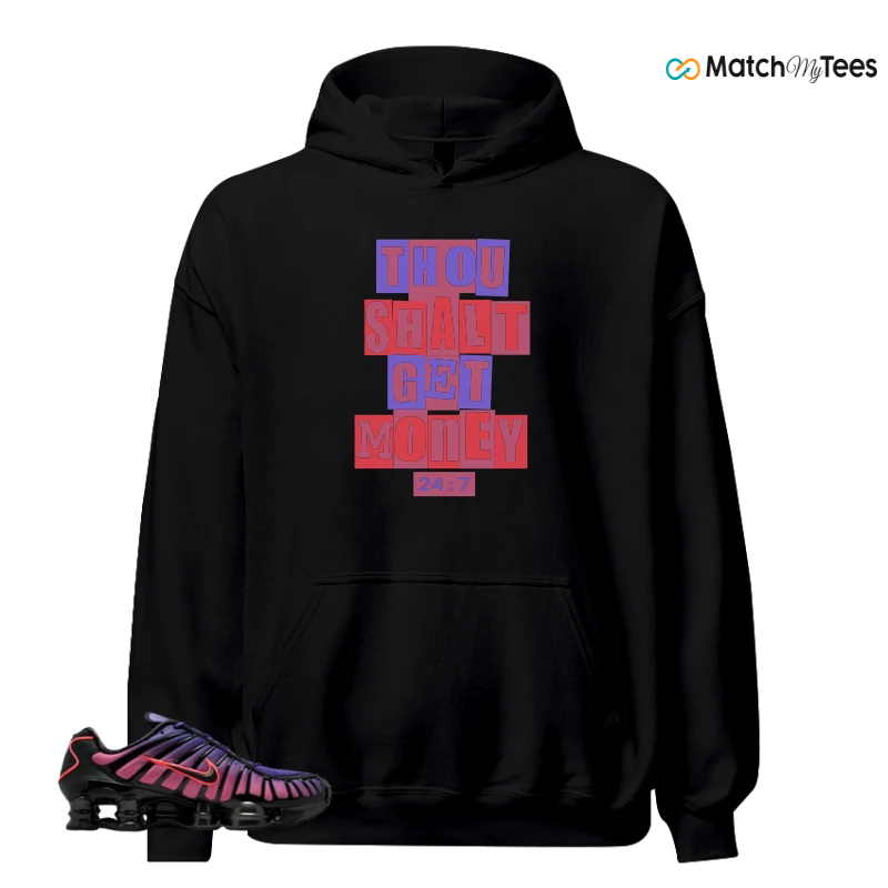 NIKE SHOX TL COURT PURPLE METALLIC BLACK SNEAKER Matching Tees hoodie