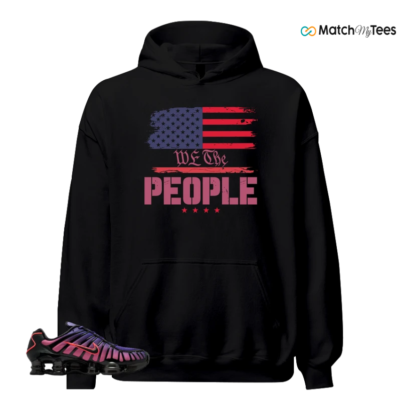 NIKE SHOX TL COURT PURPLE METALLIC BLACK SNEAKER Matching Tees hoodie
