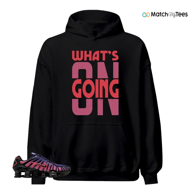 NIKE SHOX TL COURT PURPLE METALLIC BLACK SNEAKER/COURT PURPLE/METALLIC BLACK/PEONY/HOT LAVA matching Hoodie