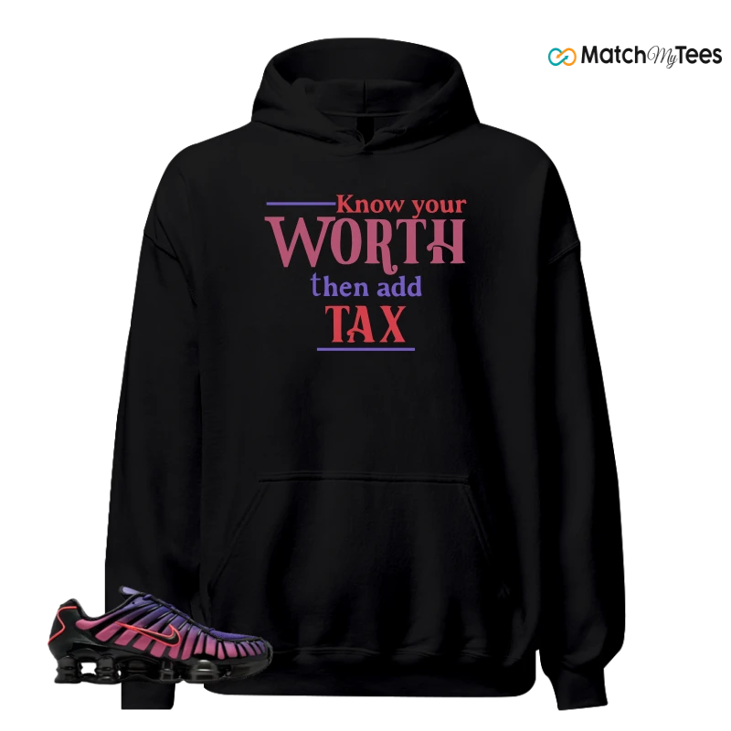 NIKE SHOX TL COURT PURPLE METALLIC BLACK SNEAKER Matching Tees hoodie