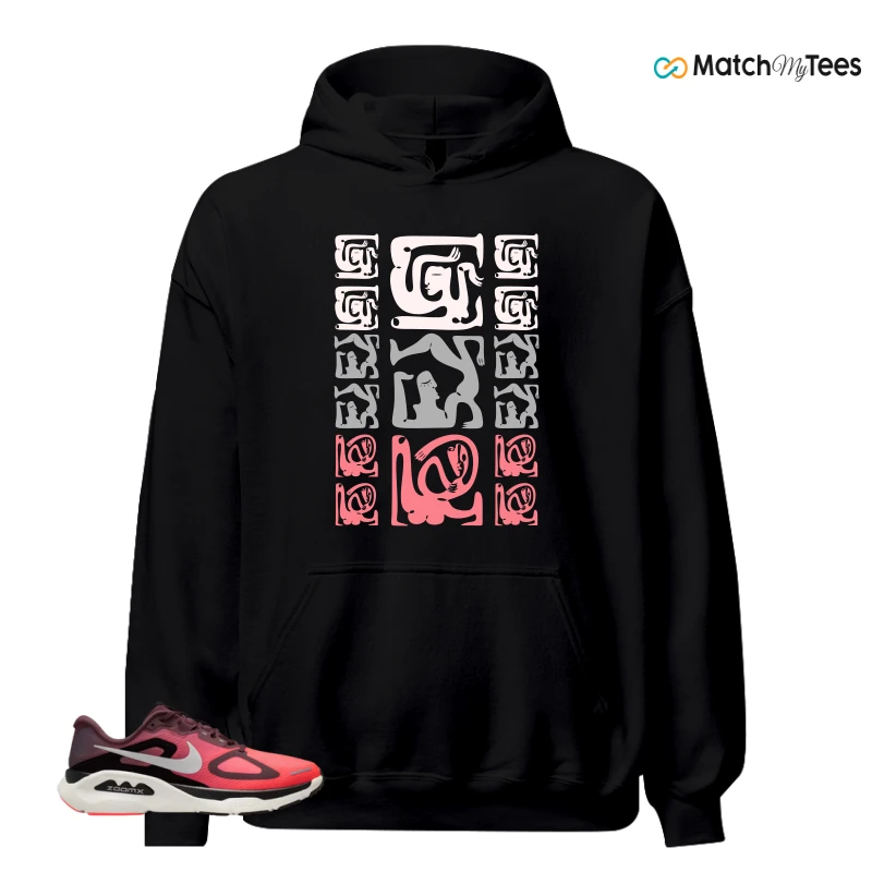 NIKE STRUCTURE PLUS TATTOO HOT LAVA BLACK SILVER SNEAKER Matching Tees hoodie