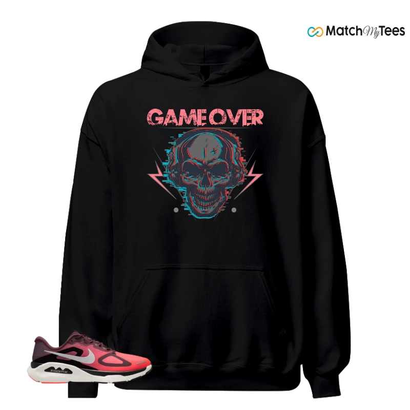 NIKE STRUCTURE PLUS TATTOO HOT LAVA BLACK SILVER SNEAKER Matching Tees hoodie