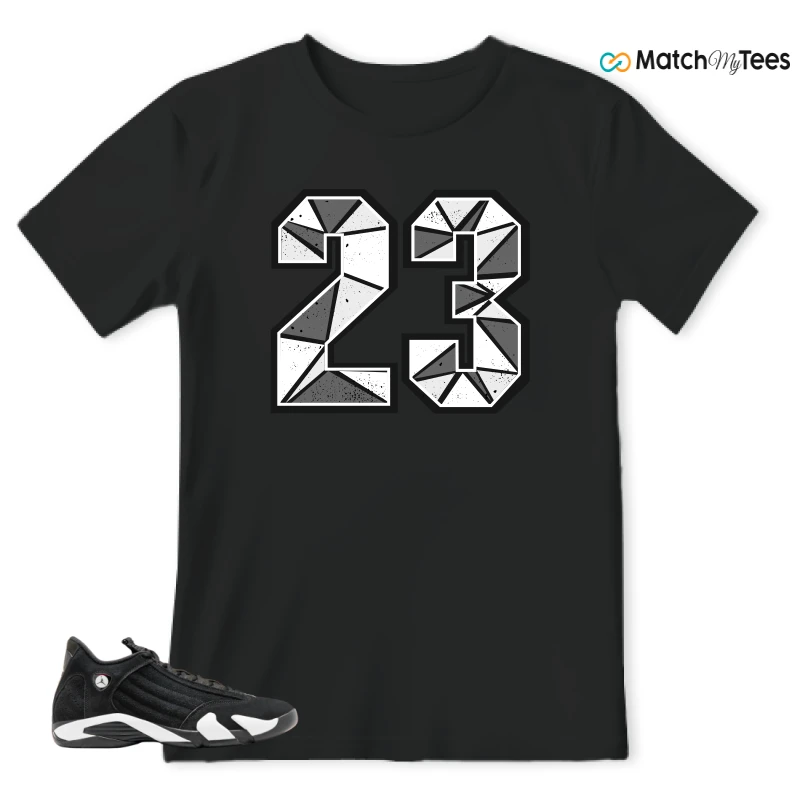 NIKE JORDAN 14 RETRO BLACK WHITE SNEAKER Matching Tees t-shirt