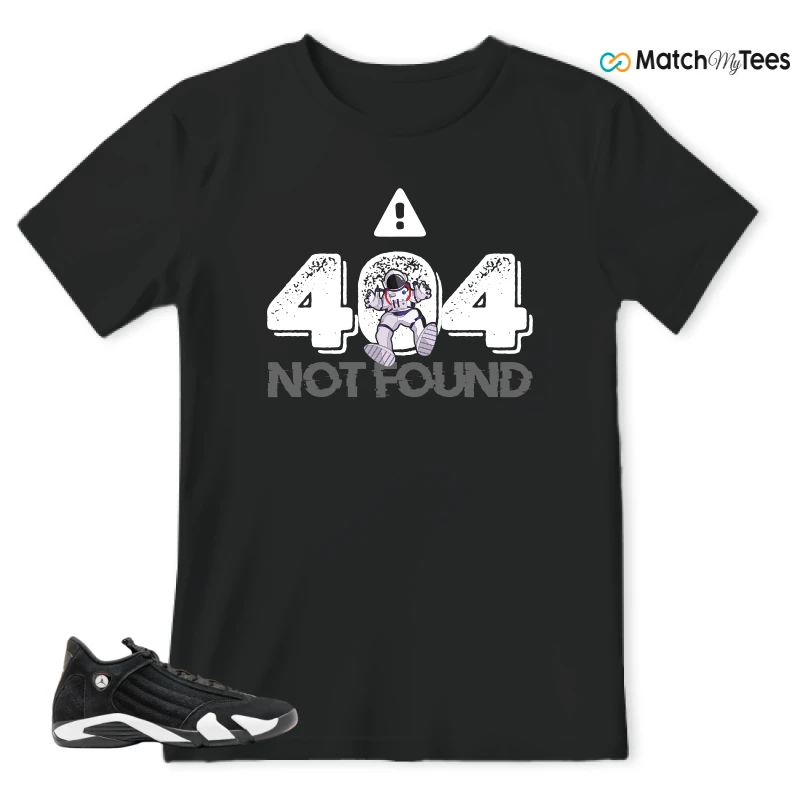NIKE JORDAN 14 RETRO BLACK WHITE SNEAKER Matching Tees t-shirt