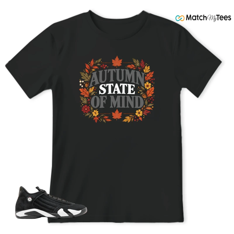 Autum State Of Mind Black matching T-shirt T-shirt