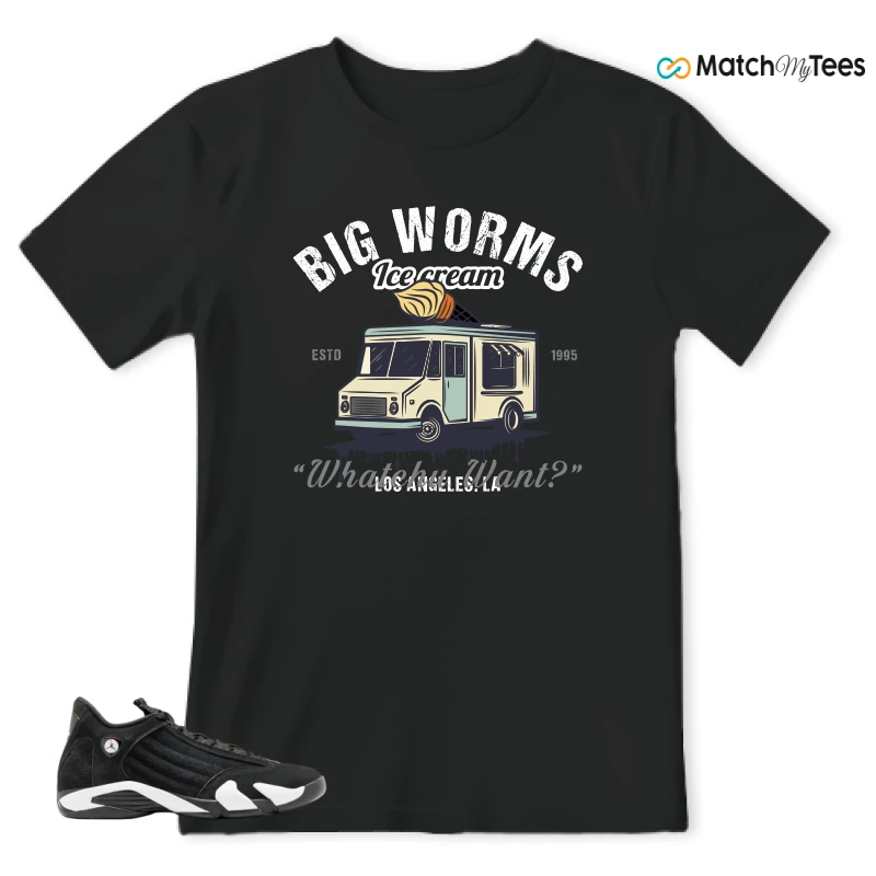 NIKE JORDAN 14 RETRO BLACK WHITE SNEAKER Matching Tees t-shirt