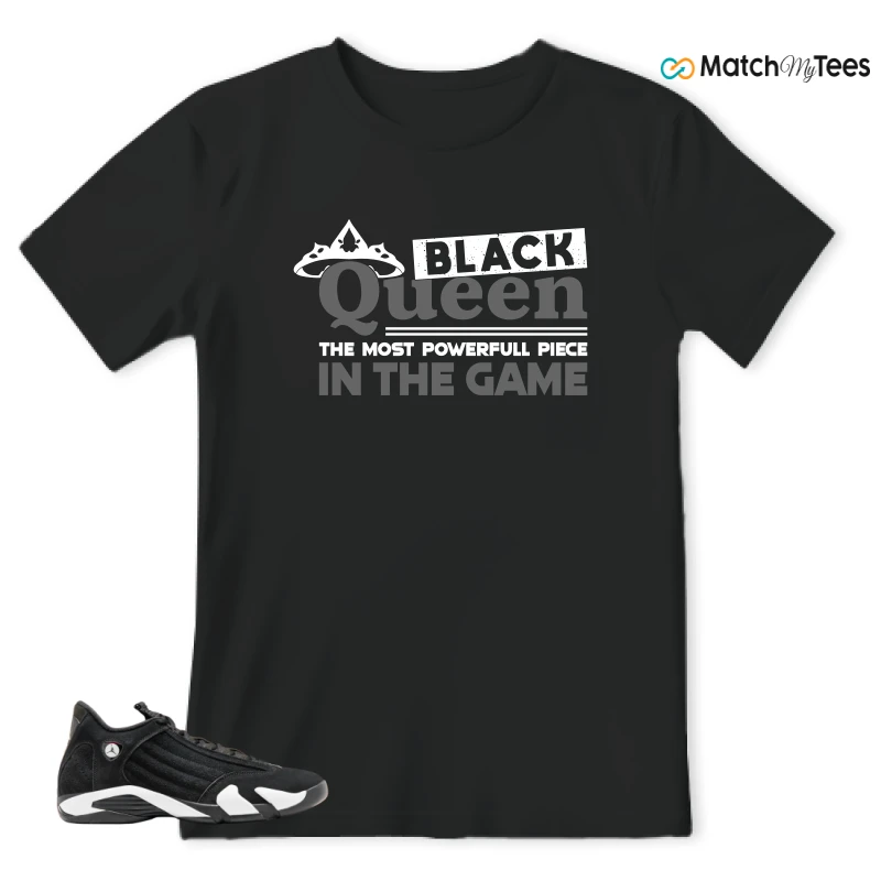NIKE JORDAN 14 RETRO BLACK WHITE SNEAKER Matching Tees t-shirt