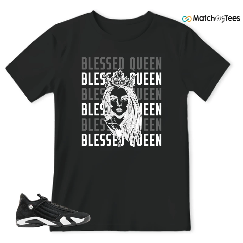 Blessed Queen Black matching T-shirt T-shirt