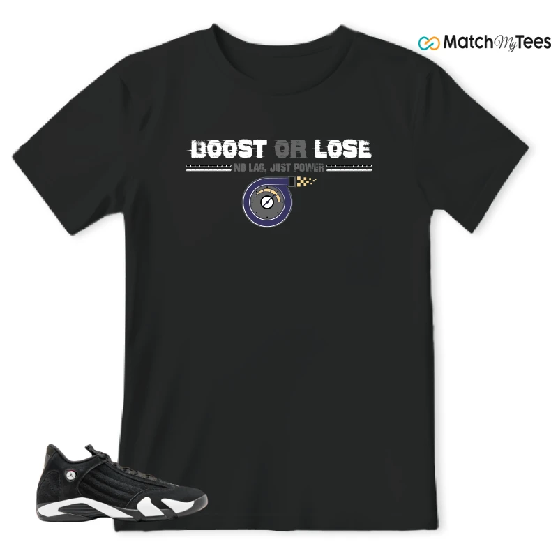 NIKE JORDAN 14 RETRO BLACK WHITE SNEAKER Matching Tees t-shirt
