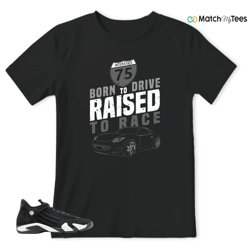 NIKE JORDAN 14 RETRO BLACK WHITE SNEAKER Matching Tees t-shirt