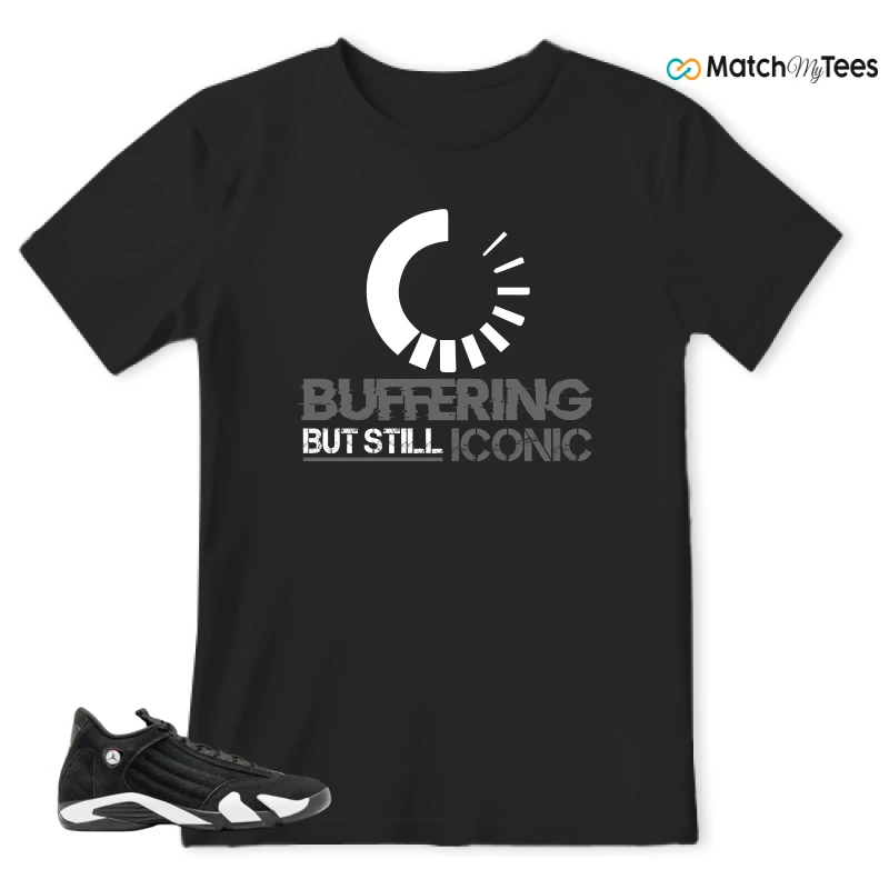 NIKE JORDAN 14 RETRO BLACK WHITE SNEAKER Matching Tees t-shirt