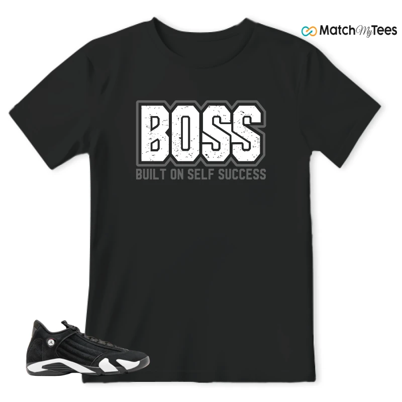 NIKE JORDAN 14 RETRO BLACK WHITE SNEAKER Matching Tees t-shirt
