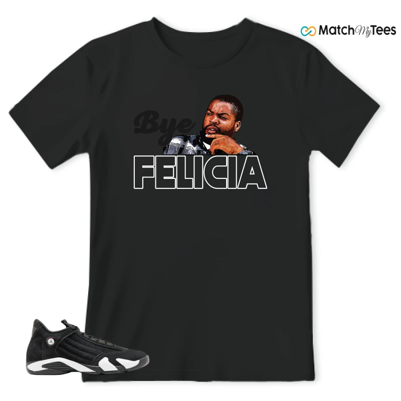 NIKE JORDAN 14 RETRO BLACK WHITE SNEAKER Matching Tees t-shirt