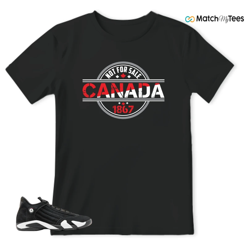 NIKE JORDAN 14 RETRO BLACK WHITE SNEAKER Matching Tees t-shirt
