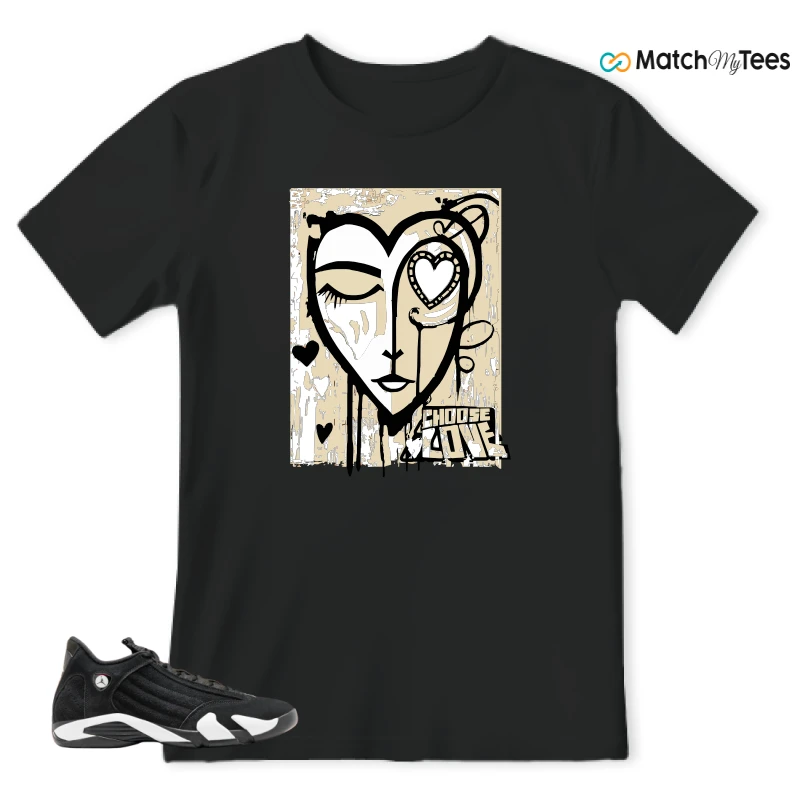 Choose Love Main Black matching T-shirt T-shirt