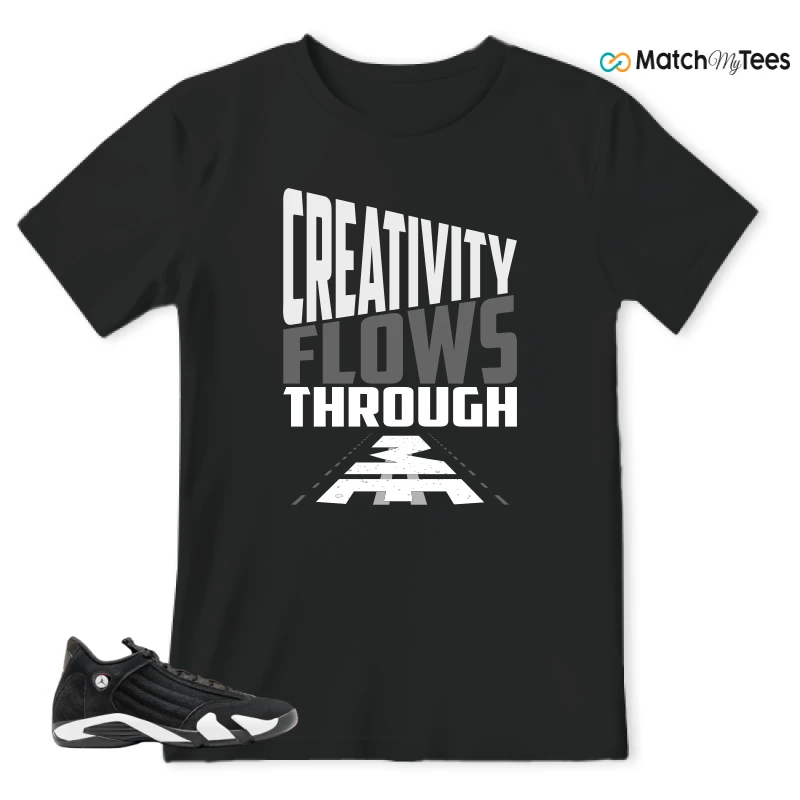 Creativity Flows Through Me Black matching T-shirt T-shirt