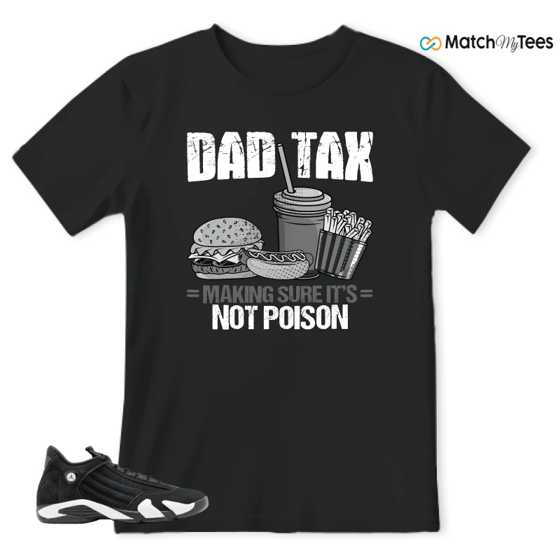 NIKE JORDAN 14 RETRO BLACK WHITE SNEAKER Matching Tees t-shirt