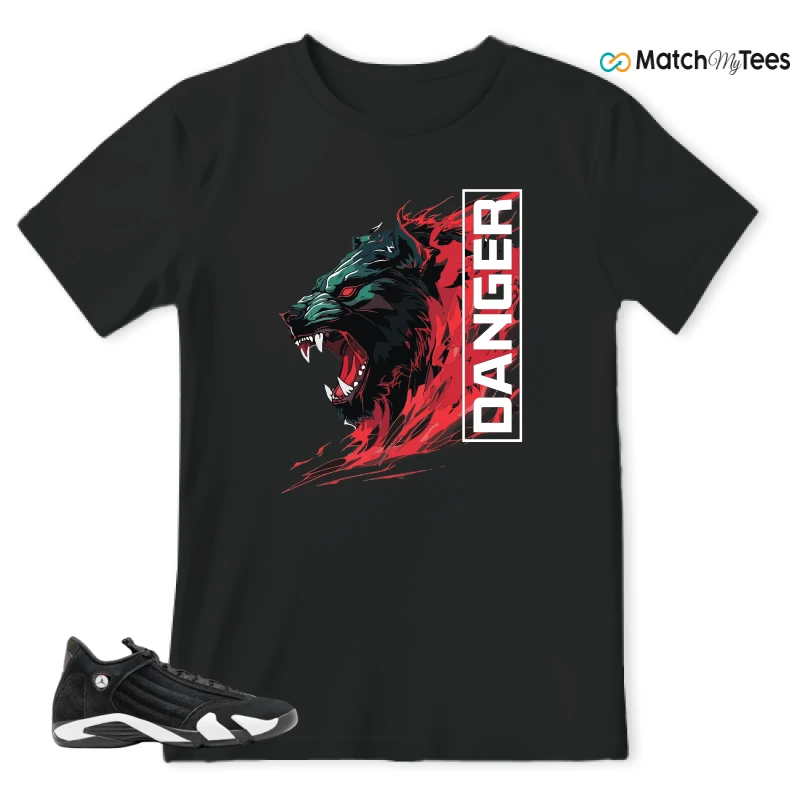 NIKE JORDAN 14 RETRO BLACK WHITE SNEAKER Matching Tees t-shirt
