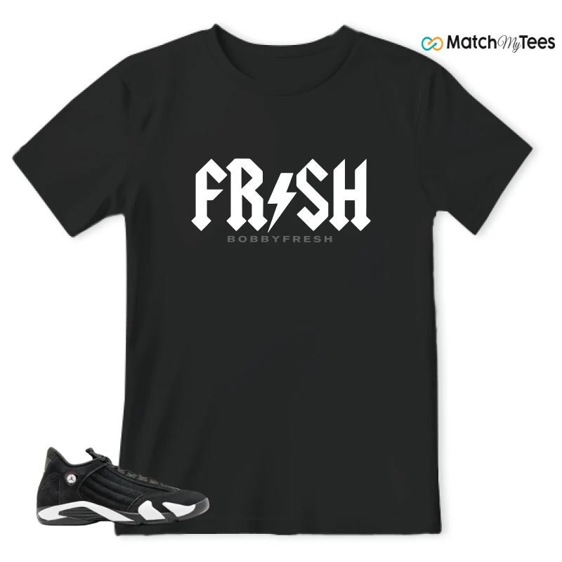 NIKE JORDAN 14 RETRO BLACK WHITE SNEAKER Matching Tees t-shirt