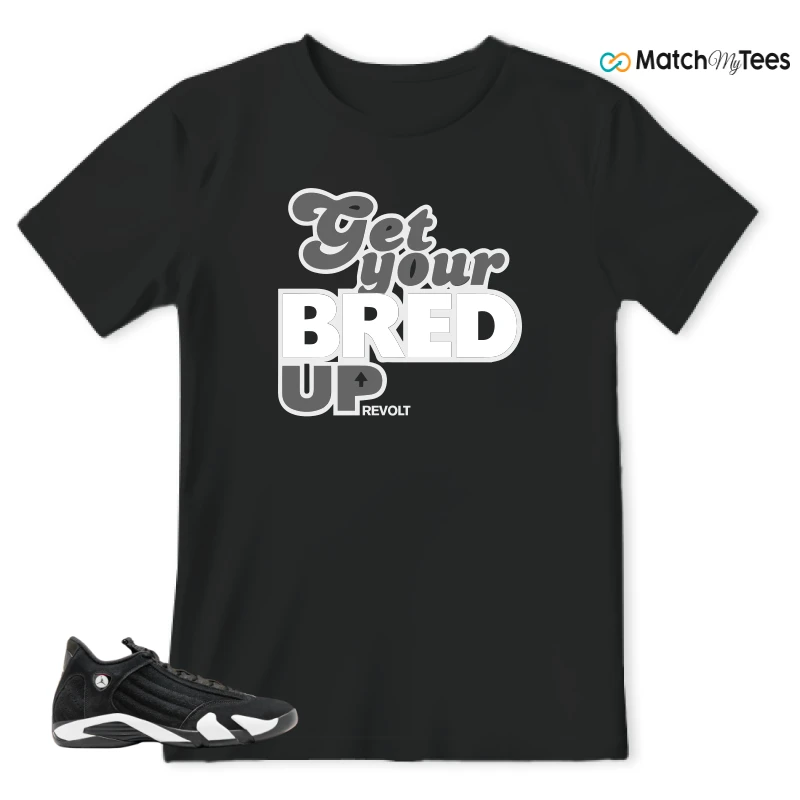 NIKE JORDAN 14 RETRO BLACK WHITE SNEAKER Matching Tees t-shirt
