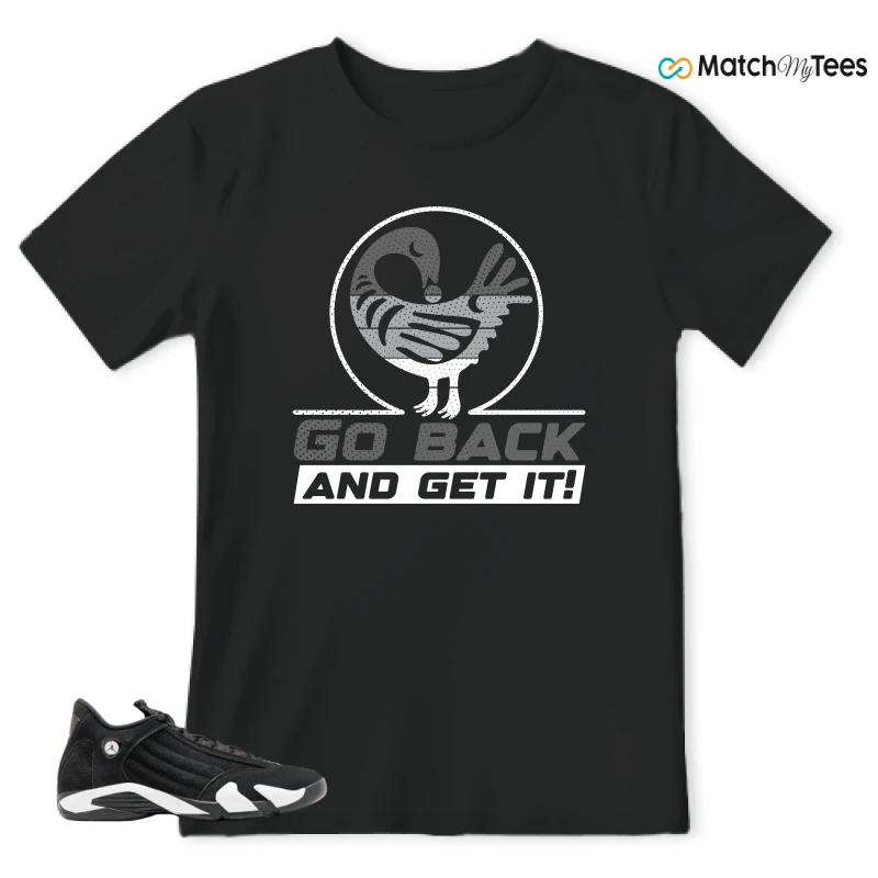 NIKE JORDAN 14 RETRO BLACK WHITE SNEAKER Matching Tees t-shirt