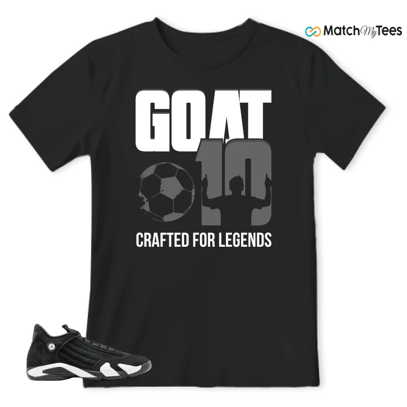 NIKE JORDAN 14 RETRO BLACK WHITE SNEAKER Matching Tees t-shirt